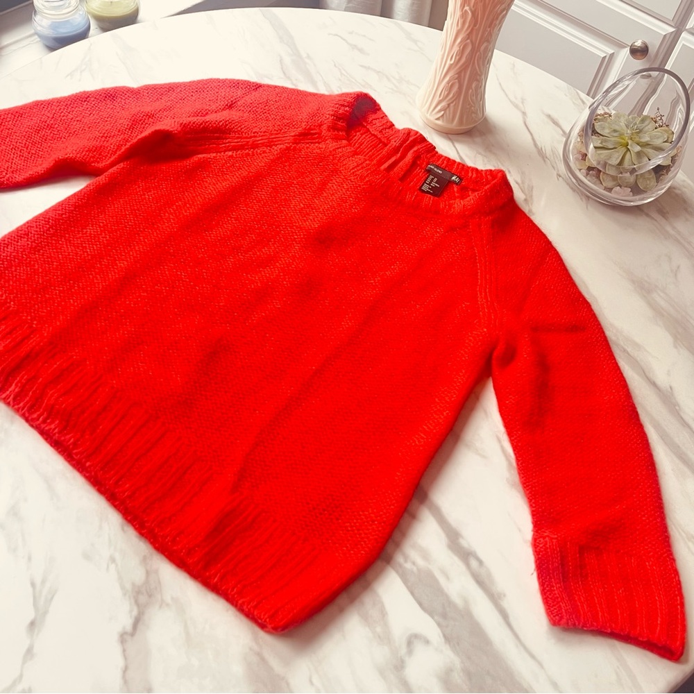 H&M Mohair Blend Coral Red Sweater XS